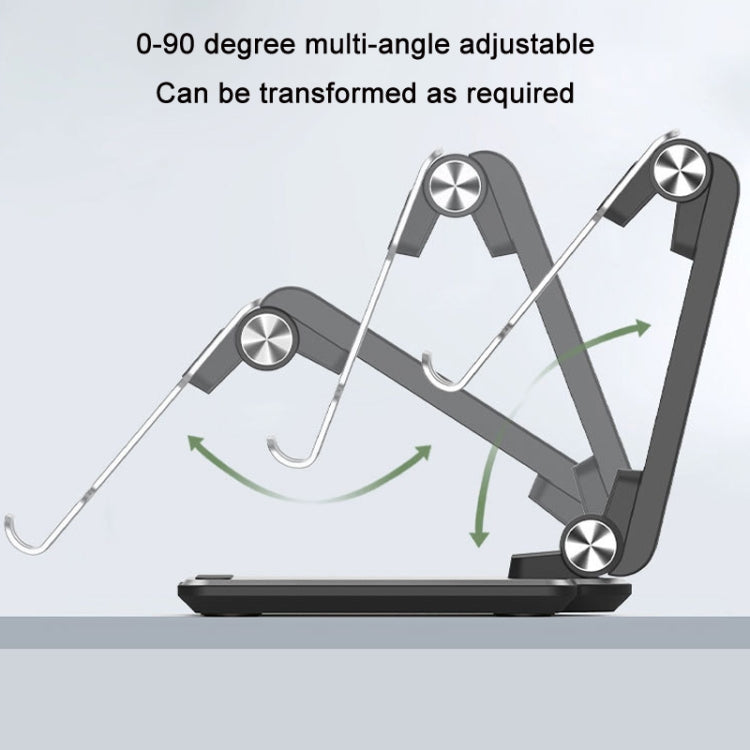 Portable Mobile Phone Tablet Desktop Stand, Color: Square Swivel Dark Gray