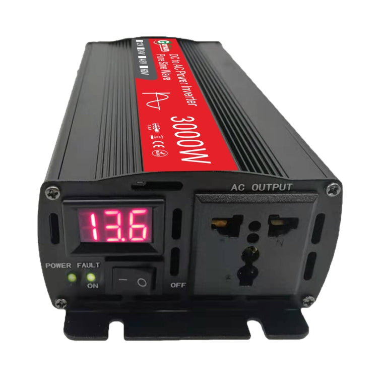 Gurxun Sine Wave Inverter 3000W 12/24/48/60V To 220V Car Boost Converter, Specification: 48V-220V
