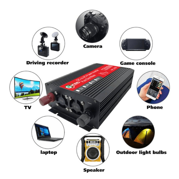 Gurxun 12000W High Power Household Car Sine Wave Inverter, Specification: 60V To 220V