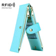 GLQ167  RFID Two-way Folding PU Cross Pattern With Zipper Pocket Wallet(Light Blue) - Antimagnetic RFID Package by PMC TechLife | Online Shopping South Africa | PMC TechLife | Buy Now Pay Later Mobicred