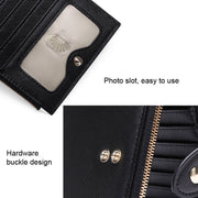 GLQ167  RFID Two-way Folding PU Cross Pattern With Zipper Pocket Wallet(Light Blue)