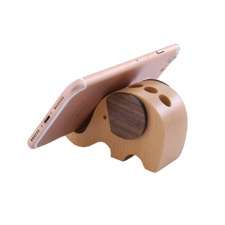 Wooden Mobile Phone Bracket Beech Lazy Mobile Phone Holder,Style: Elephants - Desktop Holder by PMC TechLife | Online Shopping South Africa | PMC TechLife