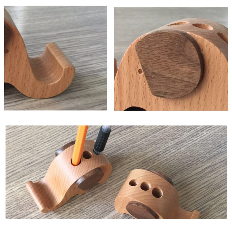 Wooden Mobile Phone Bracket Beech Lazy Mobile Phone Holder,Style: Elephants - Desktop Holder by PMC TechLife | Online Shopping South Africa | PMC TechLife