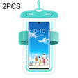 2 PCS Armband Style Transparent Waterproof Cell Phone Case Swimming Cell Phone Bag(Macaron Blue) - Waterproof Bag by PMC TechLife | Online Shopping South Africa | PMC TechLife