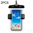 2 PCS Armband Style Transparent Waterproof Cell Phone Case Swimming Cell Phone Bag(Black) - Waterproof Bag by PMC TechLife | Online Shopping South Africa | PMC TechLife