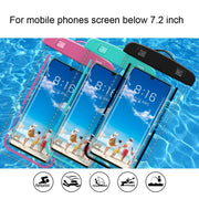2 PCS Armband Style Transparent Water-resistant Cell Phone Case Swimming Cell Phone Bag(Green)