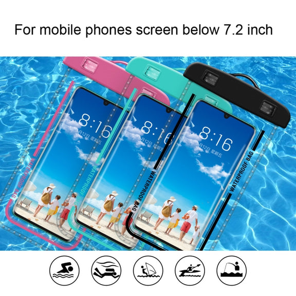 2 PCS Armband Style Transparent Water-resistant Cell Phone Case Swimming Cell Phone Bag(Green)
