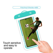 2 PCS Armband Style Transparent Water-resistant Cell Phone Case Swimming Cell Phone Bag(Green)