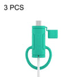 3 PCS Soft Washable Data Cable Silicone Case For Apple, Spec: Type-C (Mint Green) - Cable Organizer by PMC TechLife | Online Shopping South Africa | PMC TechLife