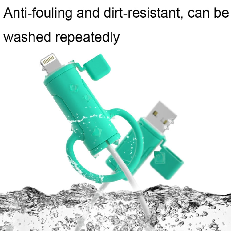 3 PCS Soft Washable Data Cable Silicone Case For Apple, Spec: USB (Pink) - Cable Organizer by PMC TechLife | Online Shopping South Africa | PMC TechLife