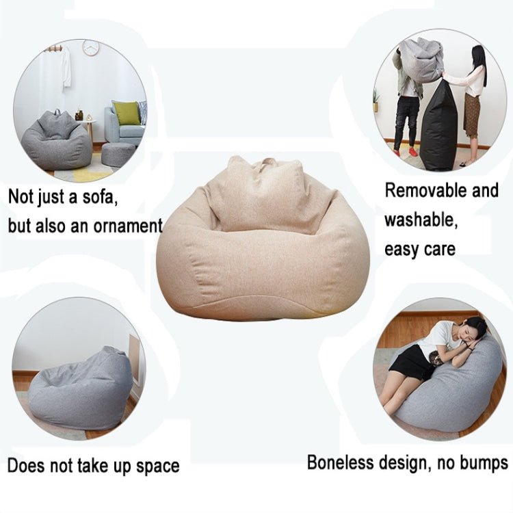 Lazy Sofa Bean Bag Chair Fabric Cover, Size: Large(Sky Blue)