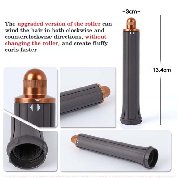 13.4cm Upgraded Long Barrel Curling Iron for Dyson HD01/02/03/04/08 Hair Dryer  30mm Gold
