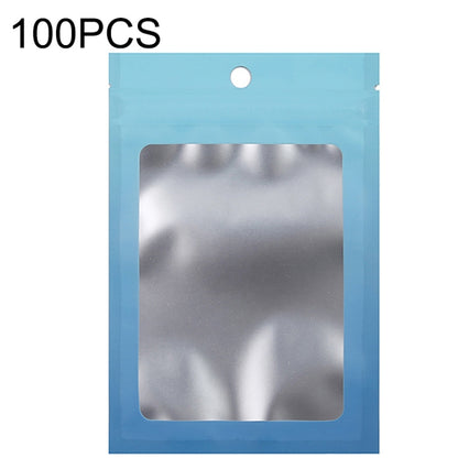 100PCS Aluminum Foil Ziplock Bag Jewelry Sealed Packaging Bag, Size: 14x20cm (Blue Gradient) - free shipping - PMC Jewellery - Order now!