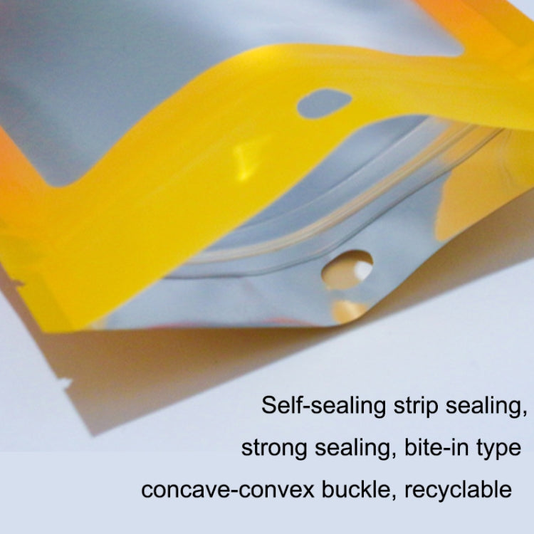 100PCS Aluminum Foil Ziplock Bag Jewelry Sealed Packaging Bag, Size: 14x20cm (Blue Gradient) - free shipping - PMC Jewellery - Order now!