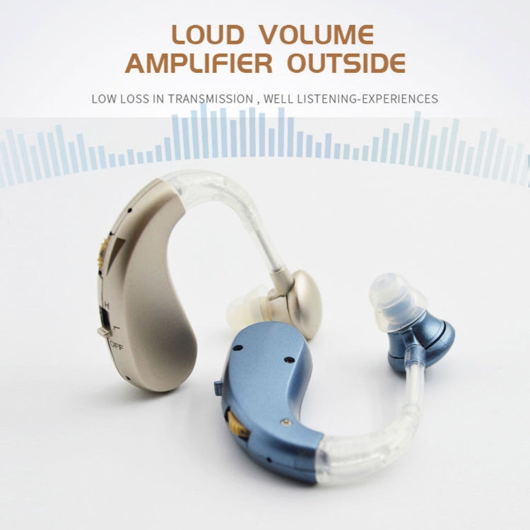 Hearing Aid Audiphones Sound Amplifier US Plug(Golden)