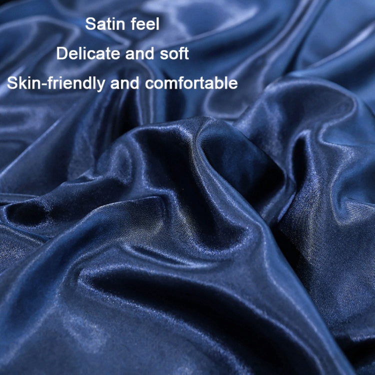 2 Pairs Ice Silk Pillowcase Home Textile Bedding, Size: 50x75cm(Black)