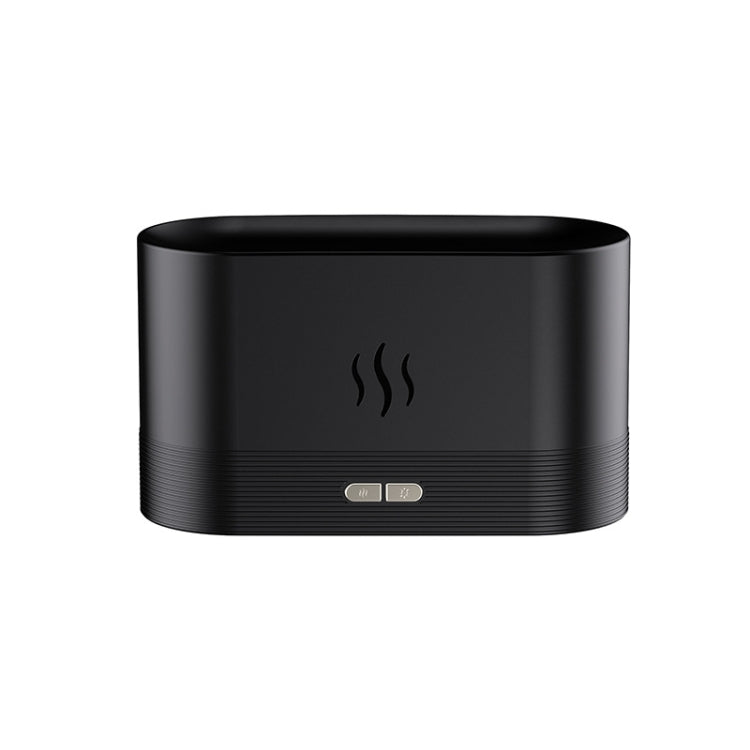 7 Color Flame Aromatherapy Machine Home Office Desk Air Humidifier(Black) - free shipping - PMC Jewellery - Order now!
