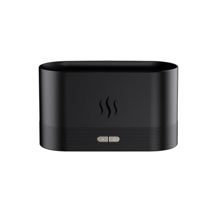 7 Color Flame Aromatherapy Machine Home Office Desk Air Humidifier(Black) - free shipping - PMC Jewellery - Order now!