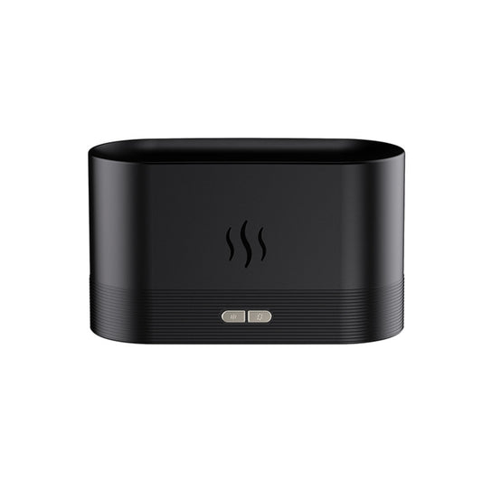 7 Color Flame Aromatherapy Machine Home Office Desk Air Humidifier(Black) - free shipping - PMC Jewellery - Order now!