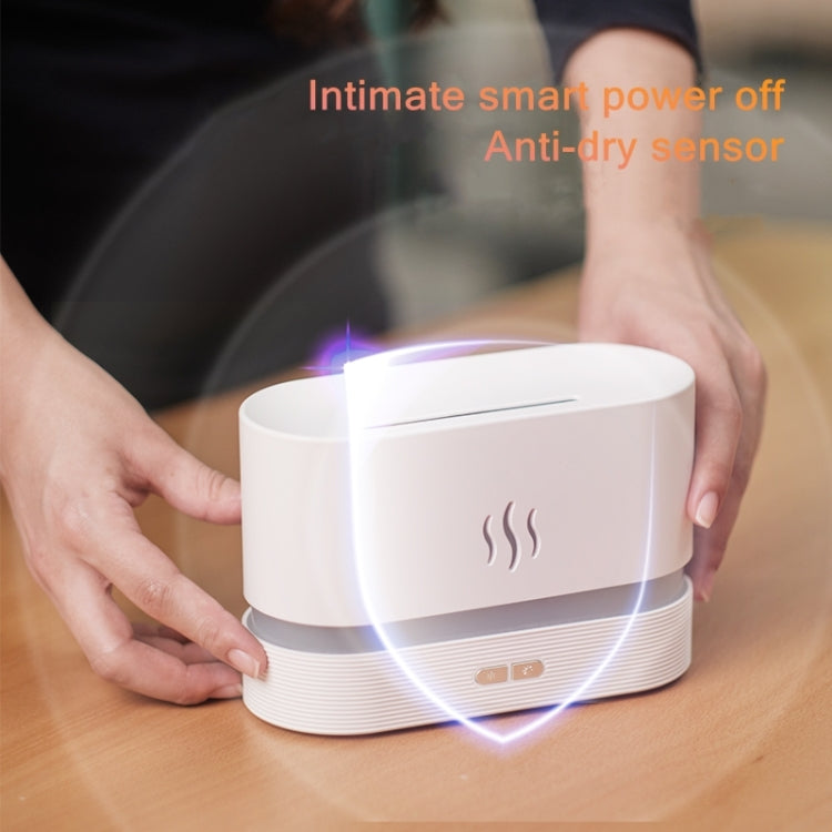 7 Color Flame Aromatherapy Machine Home Office Desk Air Humidifier(Black) - free shipping - PMC Jewellery - Order now!