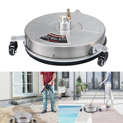 Round Floor Scrubber High Pressure Cleaner, Size: 15 inch Stainless Steel+2 Shots - free shipping - PMC Jewellery - Order now!