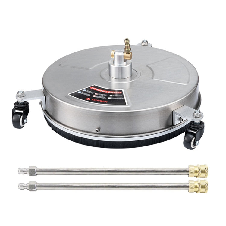 Round Floor Scrubber High Pressure Cleaner, Size: 15 inch Stainless Steel+2 Shots - free shipping - PMC Jewellery - Order now!