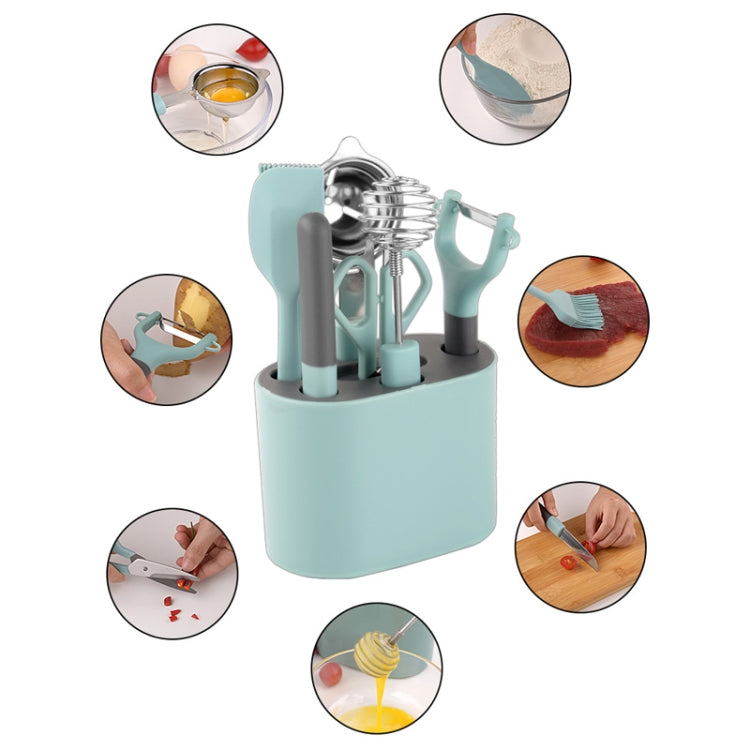 8 PCS / Set Stainless Steel Peeler Kitchen Gadgets Set With Storage Holder