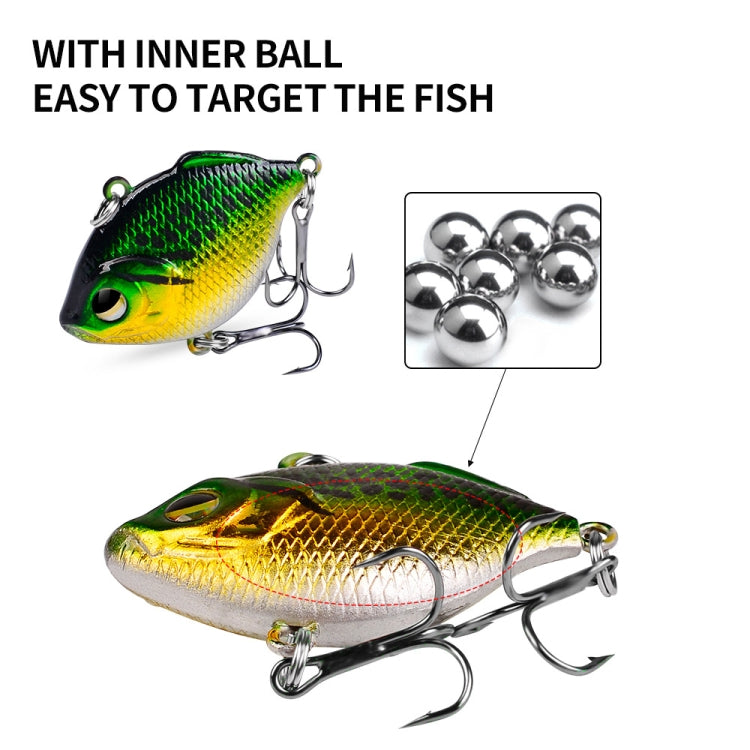 3 PCS PROBEROS DW1044 4.5cm/8.5g Lure Fake Bait Iconic Plastic VIB Hard Bait(G) - free shipping - PMC Jewellery - Order now!