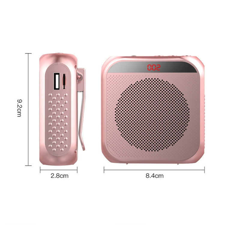 S17 Mini Portable Tour Guide Teaching Loudspeaker with Screen Display(Rose Gold) - Loudspeaker by PMC TechLife | Online Shopping South Africa | PMC TechLife | Buy Now Pay Later Mobicred