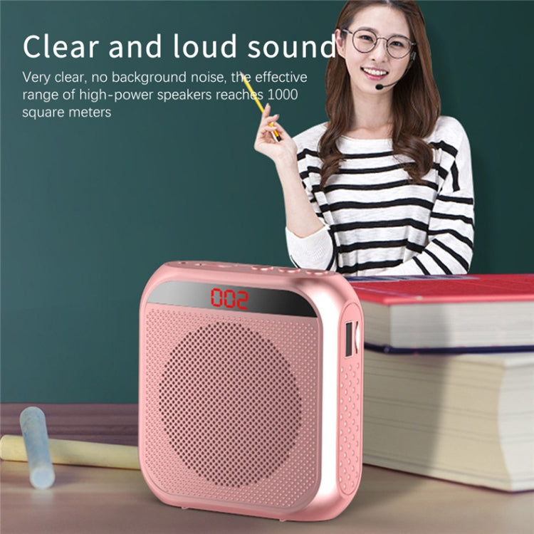 S17 Mini Portable Tour Guide Teaching Loudspeaker with Screen Display(Rose Gold) - Loudspeaker by PMC TechLife | Online Shopping South Africa | PMC TechLife | Buy Now Pay Later Mobicred