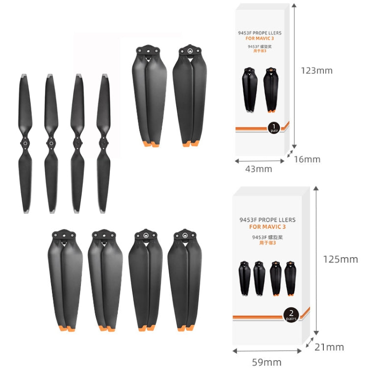 For Mavic 3 1pair Sunnylife 9453F-1 Orange Paddle Tip Quick Release Blades - free shipping - PMC TechLife - Order now!