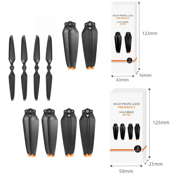 For Mavic 3 1pair Sunnylife 9453F-1 Orange Paddle Tip Quick Release Blades