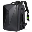 Large-capacity Waterproof Expandable Hard Shell Backpack with USB Charging Hole(162 Black) - Backpack by PMC TechLife | Online Shopping South Africa | PMC TechLife