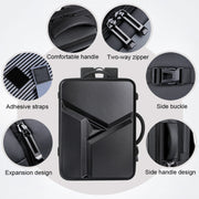 Large-capacity Water-resistant Expandable Hard Shell Backpack with USB Charging Hole(162 Black)