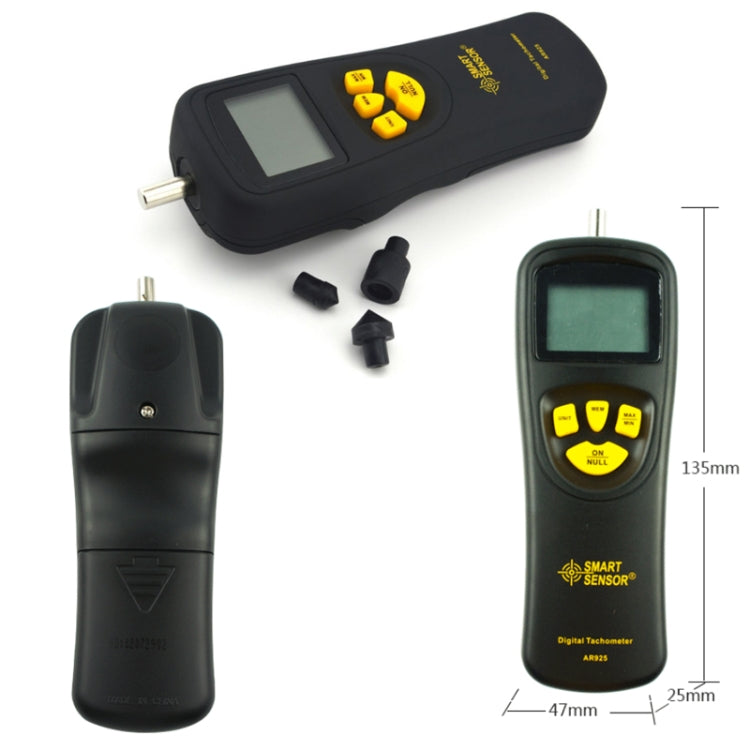 Smart Sensor AR925 LCD Display Contact Tachometer - free shipping - PMC TechLife - Order now!