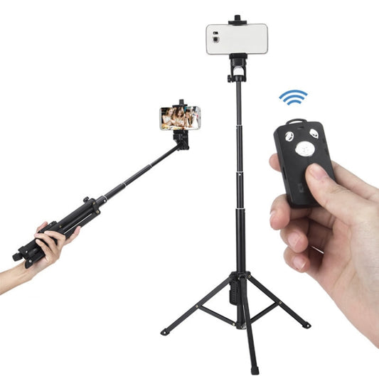 YUNTENG 1688 Selfie Stick Tripod Bluetooth Remote Control Camera Stand(Black) - free shipping - PMC Jewellery - Order now!