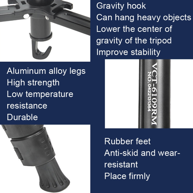 YUNTENG 6108 Camera Tripod With Mobile Phone Bluetooth Remote Control - free shipping - PMC Jewellery - Order now!