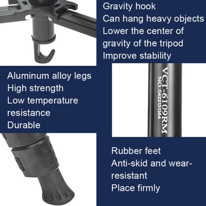YUNTENG 6108 Camera Tripod With Mobile Phone Bluetooth Remote Control - free shipping - PMC Jewellery - Order now!