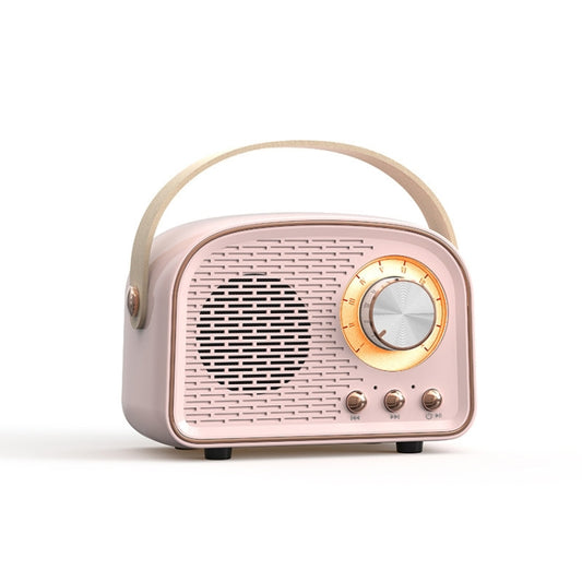 DW21 Vintage Radio BT Speaker Support TF Card/U Disk to Play(Pink) - Desktop Speaker by PMC Jewellery | Online Shopping South Africa | PMC Jewellery | Buy Now Pay Later Mobicred