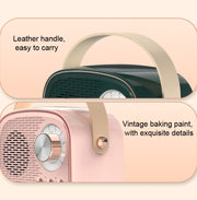 DW21 Vintage Radio BT Speaker Support TF Card/U Disk to Play(Dark Green)
