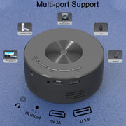 YT200 320 X 180P LED HD Mini Projector USB Powered Support Wired Connection Phone Screen(Black)