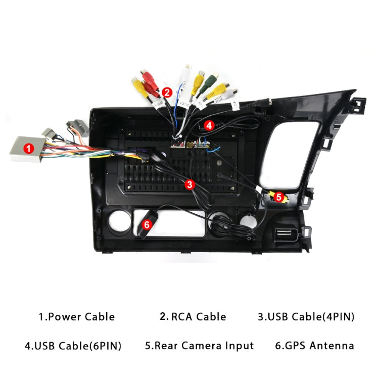 For Honda Civic 10.1 inch Android WiFi Navigation Machine, Style: Standard+12 Light Camera(2+32G)