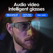 XV16 Anti-blue Light Cycling Wireless DV Sports BT Headset Audio Smart Glasses(Black)