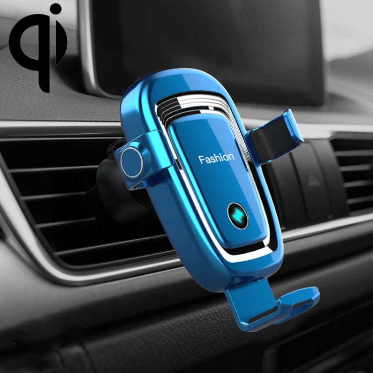 S19 15W Gravity Car Phone Wireless Charging Stand(Blue) - Wireless Charger Holders by PMC TechLife | Online Shopping South Africa | PMC TechLife