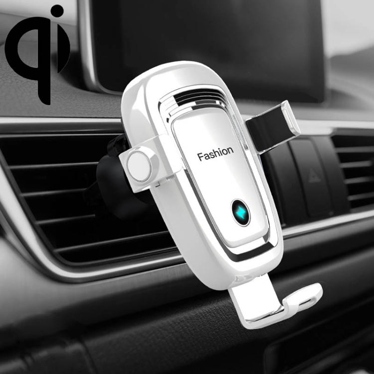 S19 15W Gravity Car Phone Wireless Charging Stand(White) - Wireless Charger Holders by PMC TechLife | Online Shopping South Africa | PMC TechLife