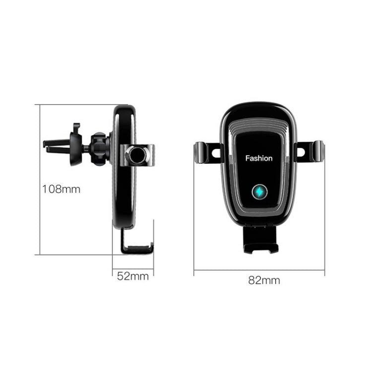 S19 15W Gravity Car Phone Wireless Charging Stand(Black)