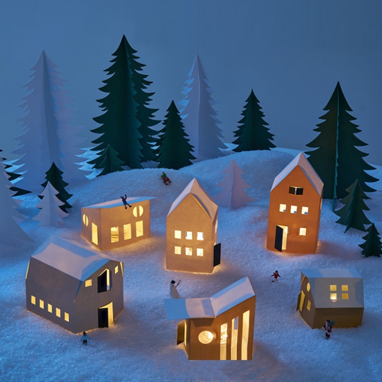 Christmas Mini Landscape Decoration Ornaments Photography Props(Paper Art House) - free shipping - PMC TechLife - Order now!