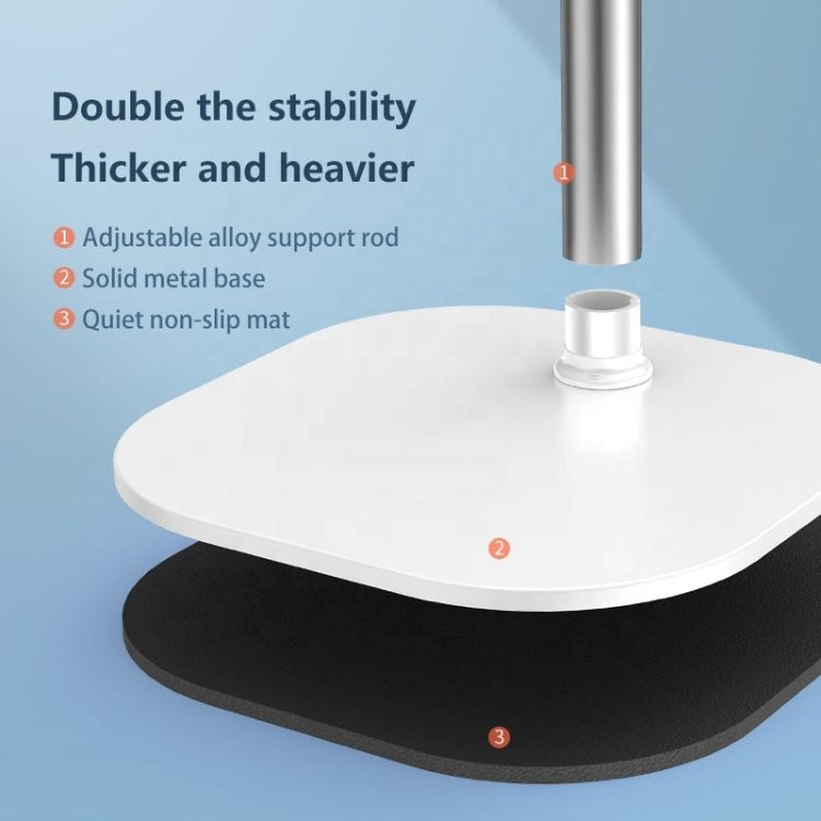 SSKY B09 Live Broadcast Desktop Aluminum Alloy Telescopic Phone Bracket(White) - Desktop Holder by SSKY | Online Shopping South Africa | PMC Jewellery | Buy Now Pay Later Mobicred