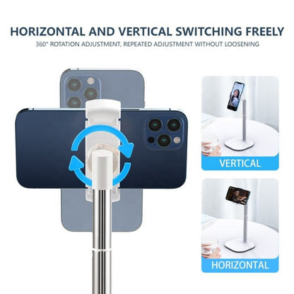 SSKY B09 Live Broadcast Desktop Aluminum Alloy Telescopic Phone Bracket(White) - Desktop Holder by SSKY | Online Shopping South Africa | PMC Jewellery | Buy Now Pay Later Mobicred
