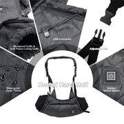 Outdoor Camping USB Heated Smart Warm Handbag(Gray)